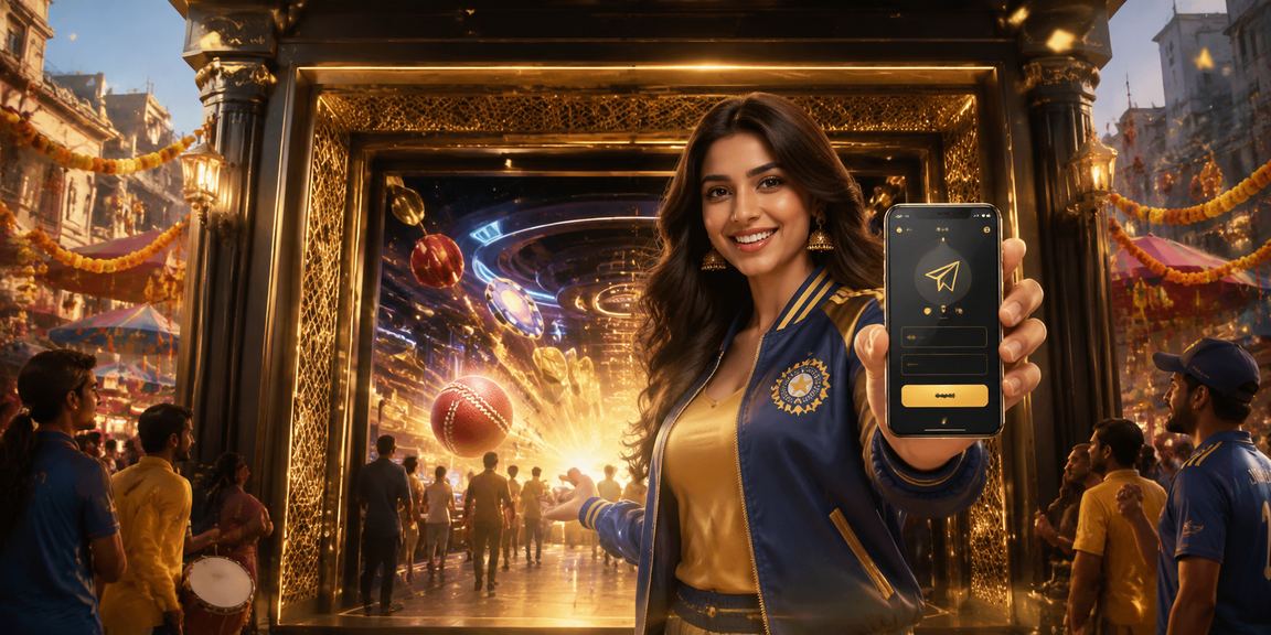 Indian cricket betting scene with audience and players